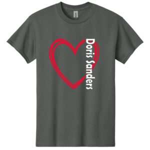 Doris Sanders Heart Logo Screen Printed Gildan Cotton Tee - OP2 - G500