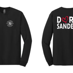Doris Sanders Text Logo Screen Printed Gildan Cotton Long Sleeve Tee - OP1 - G5400