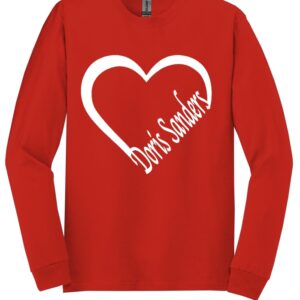 Doris Sanders Red Heart Screen Printed Gildan Cotton Long Sleeve Tee - OP3 - G5400