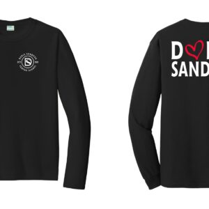 Doris Sanders Text Logo Screen Printed Port & Co Performance Long Sleeve - OP1 - PC380LS